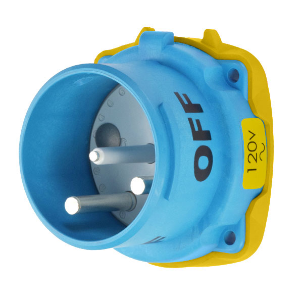 33-68235-C-K16 - DS100C INLET POLY BLUE SIZE 4 TYPE 3R 1P+N+G 100A 120 VAC 60 Hz NO AUX